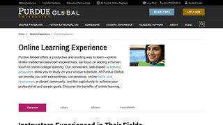 Online & Distance Learning Experience | Purdue Global