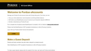 Purdue eAccounts - Blackboard
