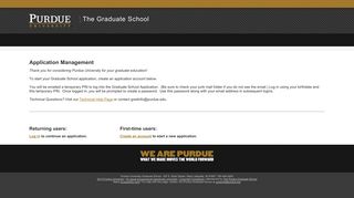 Application Management - The Graduate School - Purdue University