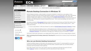 Remote Desktop Connection in Windows 10 - Purdue Engineering