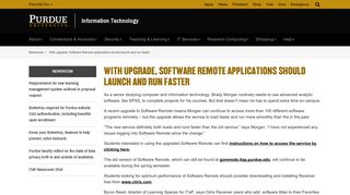 With upgrade, Software Remote applications should ... - itap.purdue