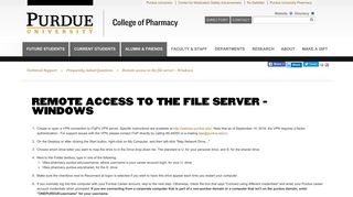 Remote access to the file server - Windows | Purdue College of ...