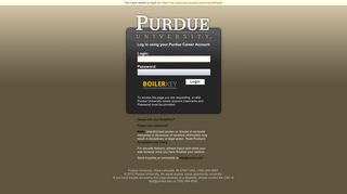 Purdue Web Authentication - Purdue University