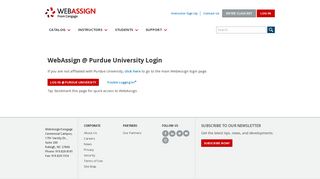 WebAssign @ Purdue University Login - WebAssign - LOG IN