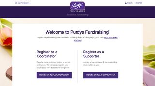 Purdys Chocolatier Group Purchase and Fundraising. Log In