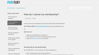 How do I cancel my membership? – Pure Flix Support