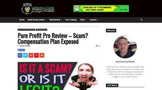 Pure Profit Pro Review - Scam? Compensation Plan Exposed