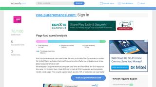 Access coo.pureromance.com. Sign In