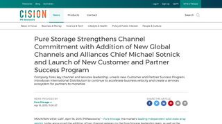 Pure Storage Strengthens Channel Commitment with Addition of New ...
