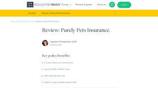 Review: Purely Pets Insurance - Bought By Many