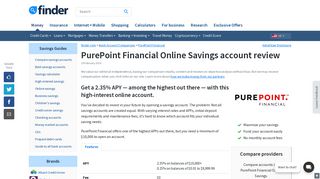 PurePoint Financial Online Savings account review | finder.com