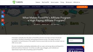 What Makes PureVPN's Affiliate Program a High Paying One?
