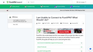 Get rid of VPN connection issues with PureVPN guide