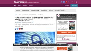 PureVPN Windows client leaked passwords ***now patched ...