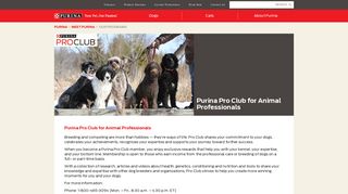 Purina Pro Club for Animal Professionals - Purina