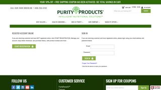 Sign In - Purity Products