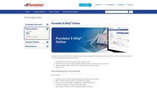 Purolator - Online Shipping Software | E-Ship Online