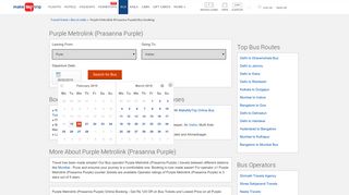Purple Metrolink (Prasanna Purple) Online Bus Tickets Booking ...