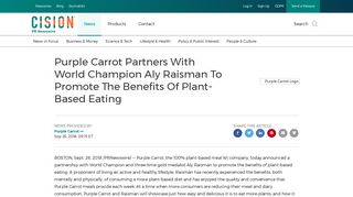 Purple Carrot Partners With World Champion Aly Raisman To Promote ...