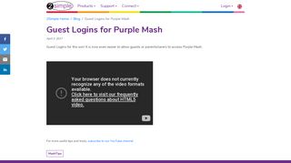 Guest Logins for Purple Mash - 2simple.com