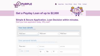 Start Your Loan Application Today | Purple Payday Australia