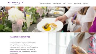 Catering Staff Careers | Purple Tie by Ridgewells