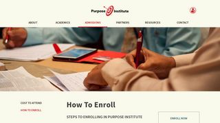 How To Enroll – Purpose Institute