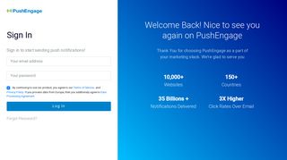 Login into PushEngage to send Browser Push Notifications