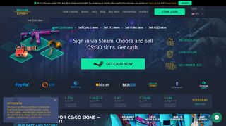 Skins.Cash: Sell CSGO Skins - Get Instant Payment
