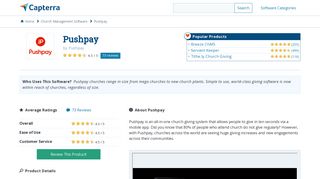 Pushpay Reviews and Pricing - 2019 - Capterra