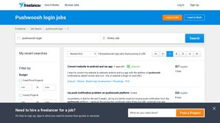 Pushwoosh login Jobs, Employment | Freelancer