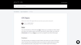 iOS Apps | Put.io Help Center