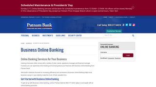 Business Online Banking - Putnam Bank
