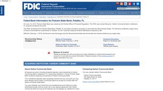 FDIC: Failed Bank Information for Putnam State Bank, Palatka, FL