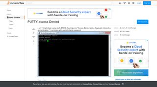 ssh - PUTTY access Denied - Stack Overflow
