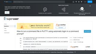 ssh - How to run a command file in PuTTY using automatic login in ...