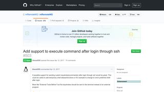 Add support to execute command after login through ssh · Issue #503 ...