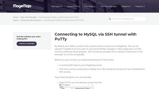 Connecting to MySQL via SSH tunnel with PuTTy – MageMojo ...