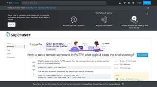 ssh - How to run a remote command in PuTTY after login & keep the ...