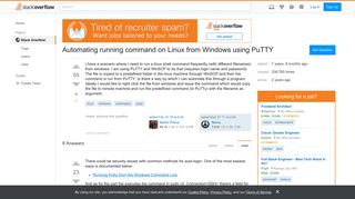 Automating running command on Linux from Windows using PuTTY ...