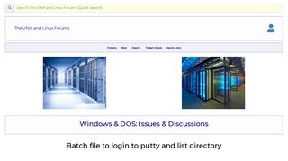 Batch file to login to putty and list directory - Unix.com