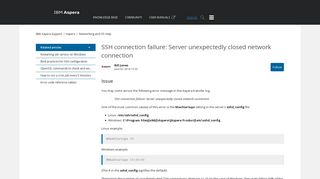 SSH connection failure: Server unexpectedly closed network ...