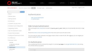 Authentication | Developer Guide | OpenShift Container Platform 3.9