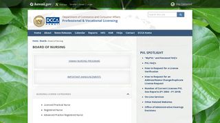 Professional & Vocational Licensing | Board of Nursing