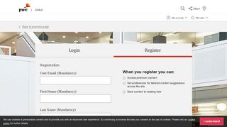 User Registration - PwC