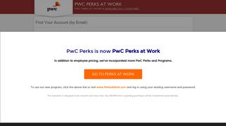 Find Your Account (by Email) - PwC Perks at Work