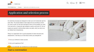 Application and selection process - PwC Middle East