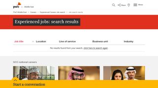 Experienced jobs: search results - PwC