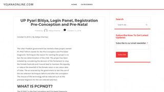 UP Pyari Bitiya, Login Panel, Registration Pre-Conception and Pre ...