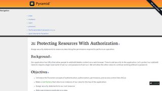 21: Protecting Resources With Authorization — The Pyramid Web ...